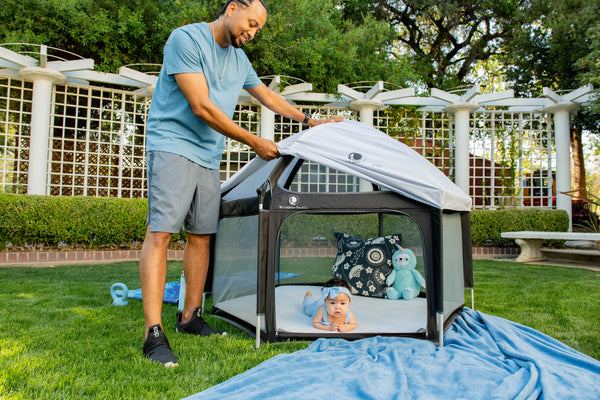 Why the included UV shade makes the Pop N’ Go Playpen a game changer